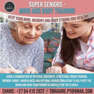 IgniteCo offers health and brain training for seniors shown in this picture of elderly European lady writing while a young lady watches her hands move